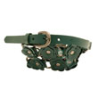 Ceinture en cuir - Verte