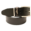 Ceinture Eagle cuir noir - Homme