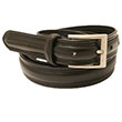 Ceinture Clemente II cuir noir - Homme