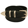 Ceinture cuir Alban noir - Enfant