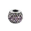 Perle cristal de Swarovski rose et argent 925/1000 rhodié  