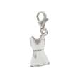 Charm argent 925/1000e rhodié - Blanc