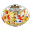 Charms argent 925/1000e, verre Murano multicolore