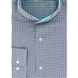 Chemise col Cutaway pied de Coq turquoise - Homme