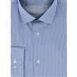 Chemise cintrée blanche à rayures bleu lavande - Homme