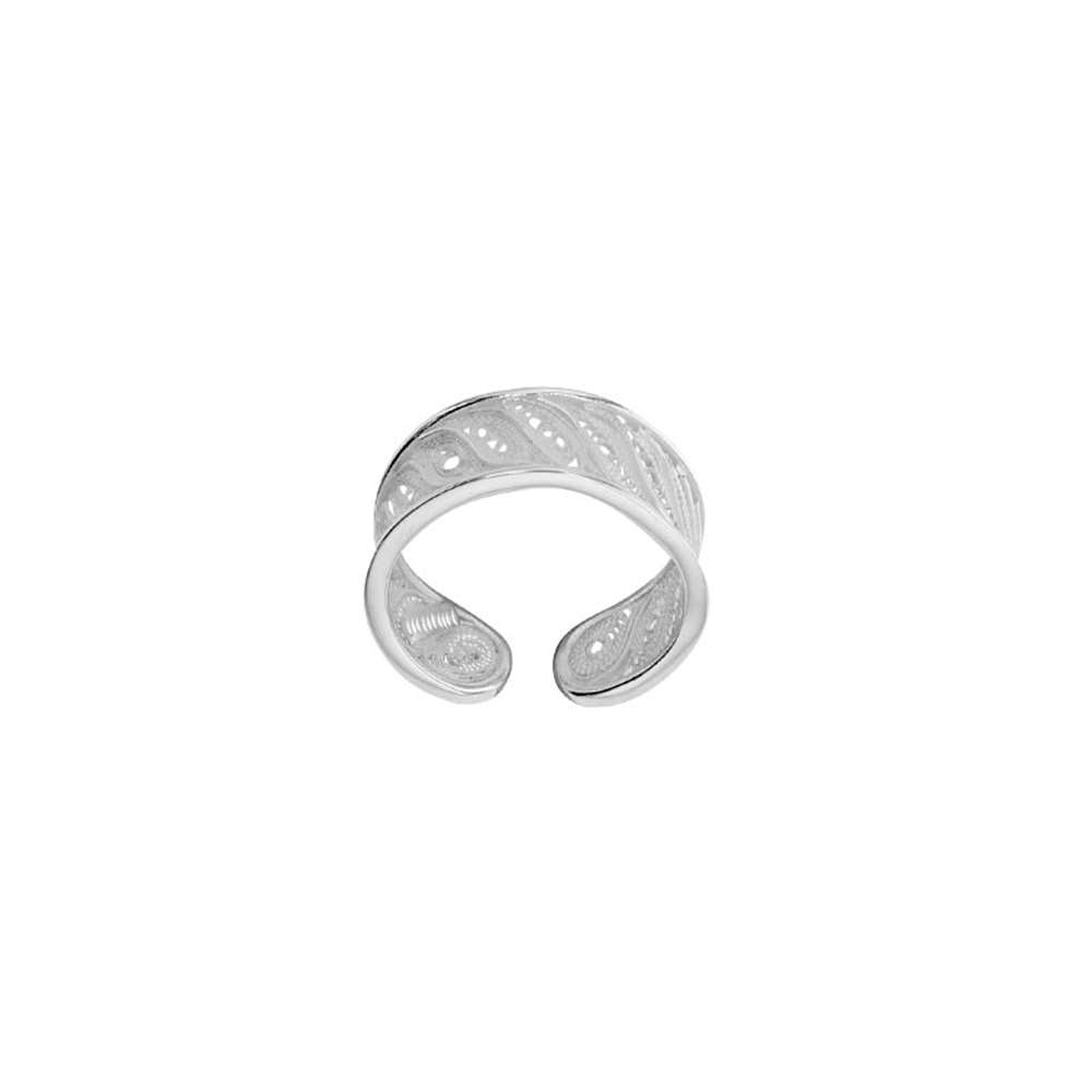 Bague réglable dentelle en filigrane argent 925/1000 (311697)