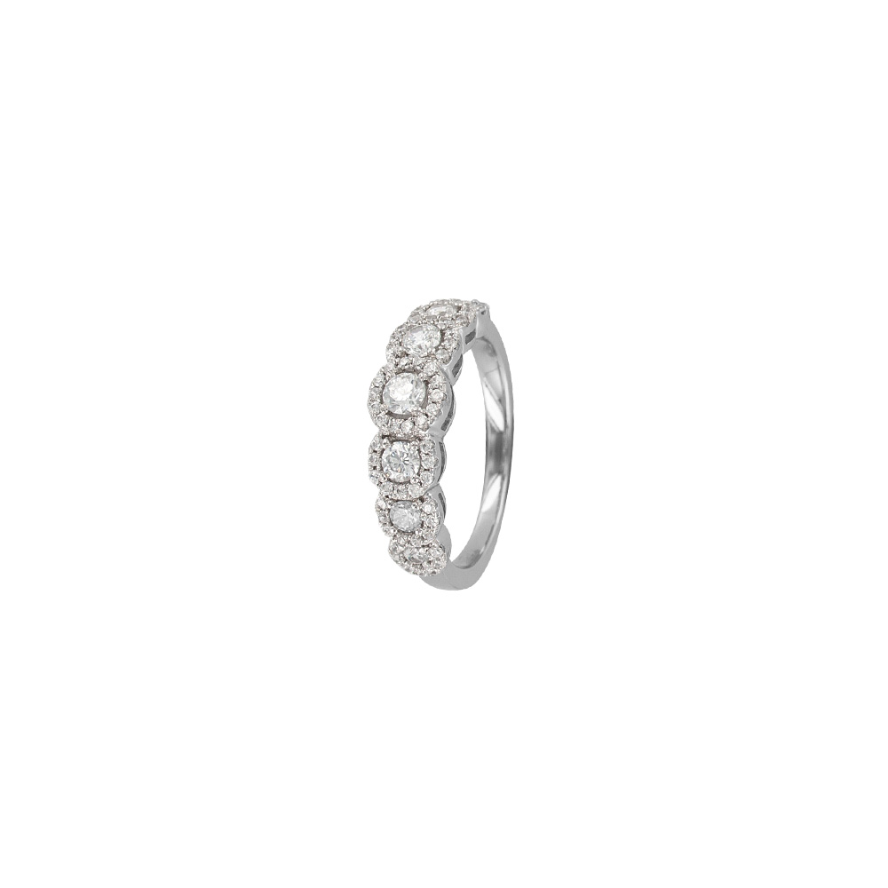 Bague argent rhodié 925/1000 et Oxydes de Zirconium