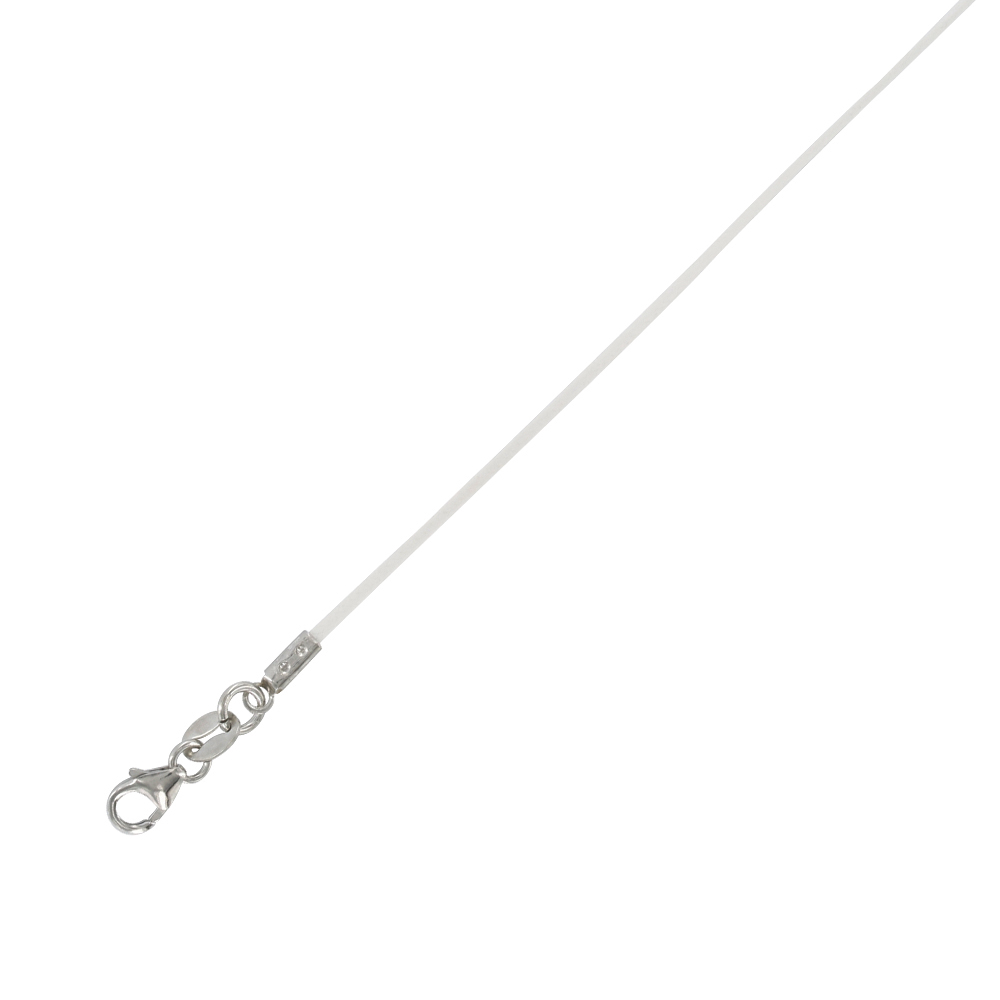 Collier cordon argent 925/1000 rhodié - Blanc - Enfant