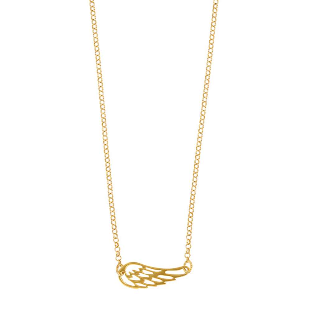 Collier UNE HISTOIRE DE COEUR argent 925/1000 doré orné d'une aile (31710768D)