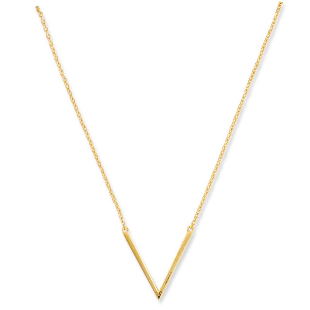Collier plaqué or triangle (38+2+2 cm) - (301996-40)