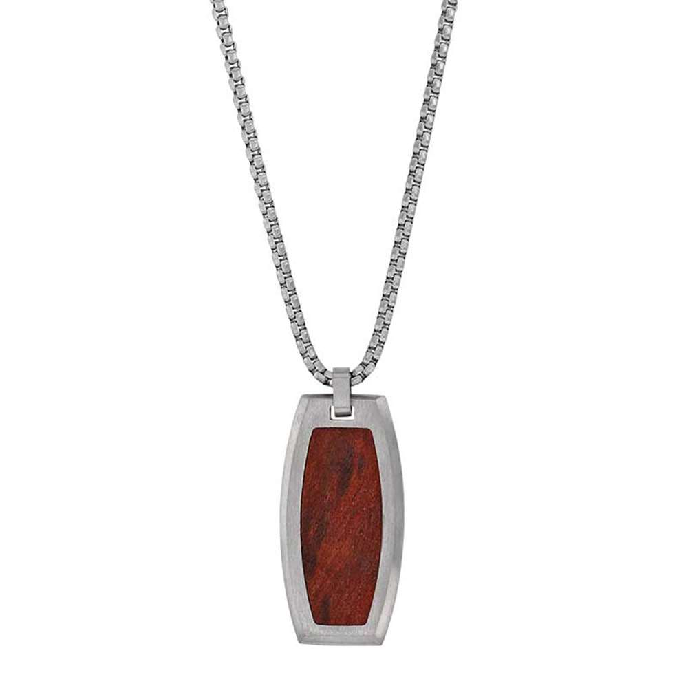 Collier Acier et Bois (317092)