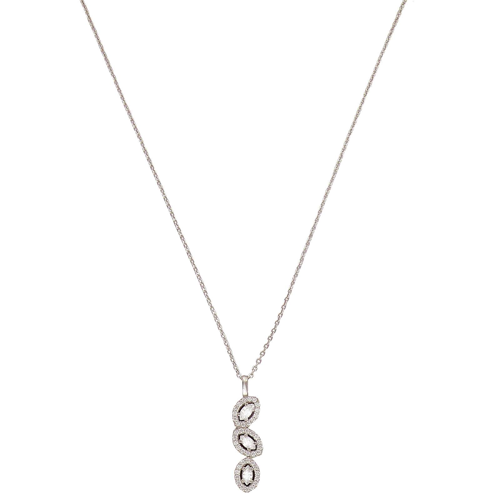 Collier argent 925/1000e et oxyde de zirconium (42 cm - 3,18 g) - (301387-45)