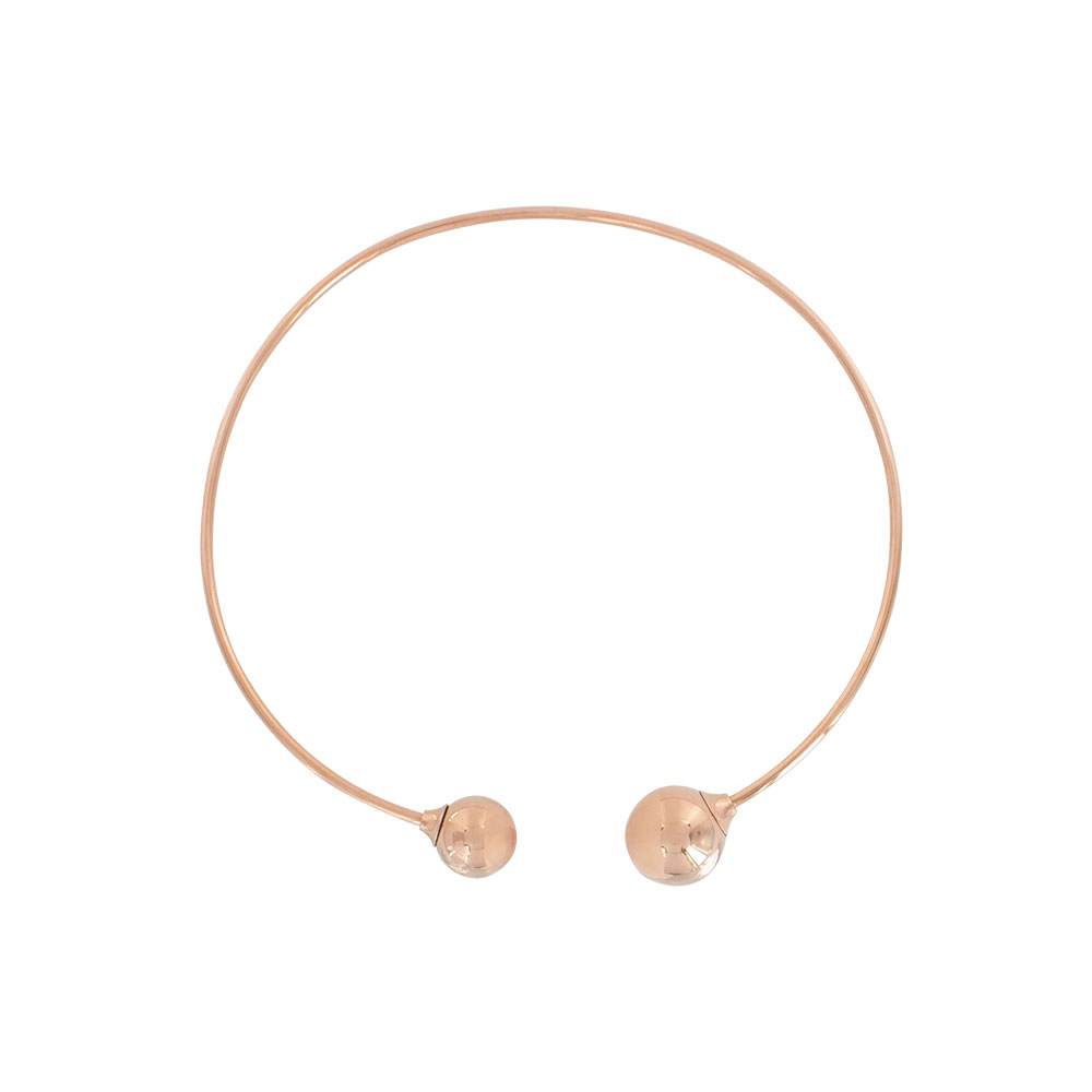 Collier rigide - Acier - Rose  