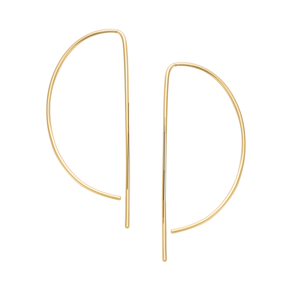 Fils d'oreilles URBAN demi-cercle en plaqué Or (3230204)