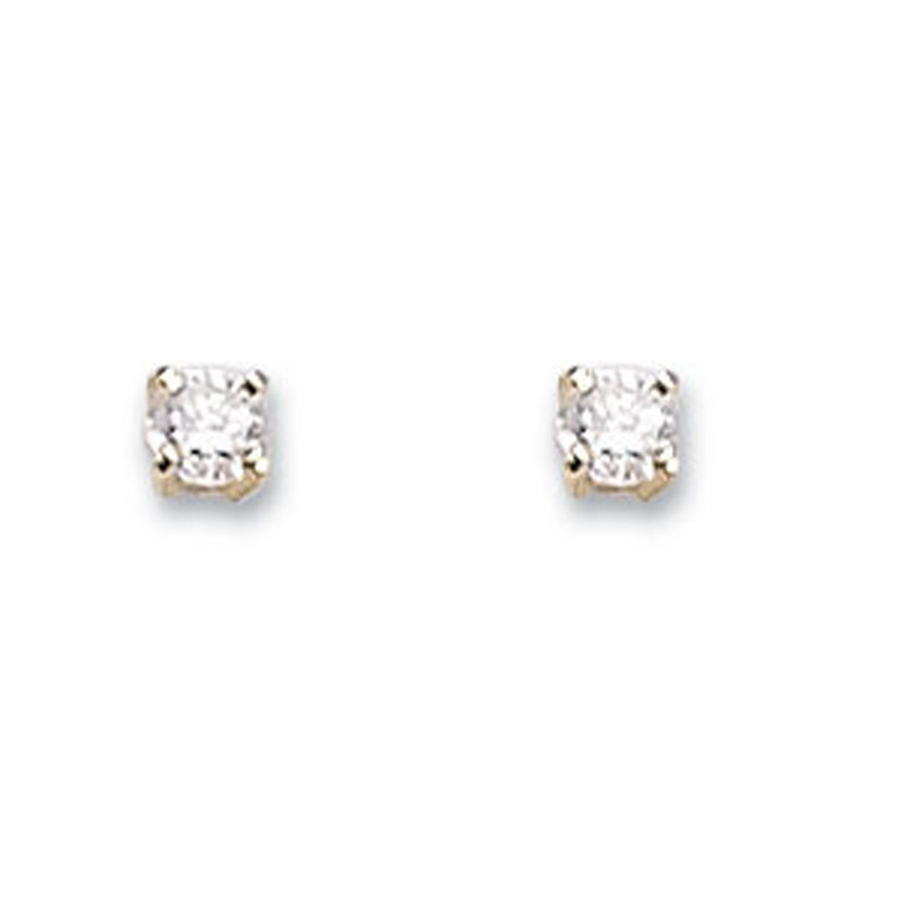 Boucles d'oreilles or jaune et diamant (0,30 carat)