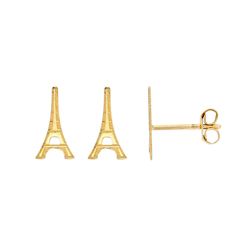 Boucles d'oreilles Tour Eiffel en Or 750/1000 (303072)