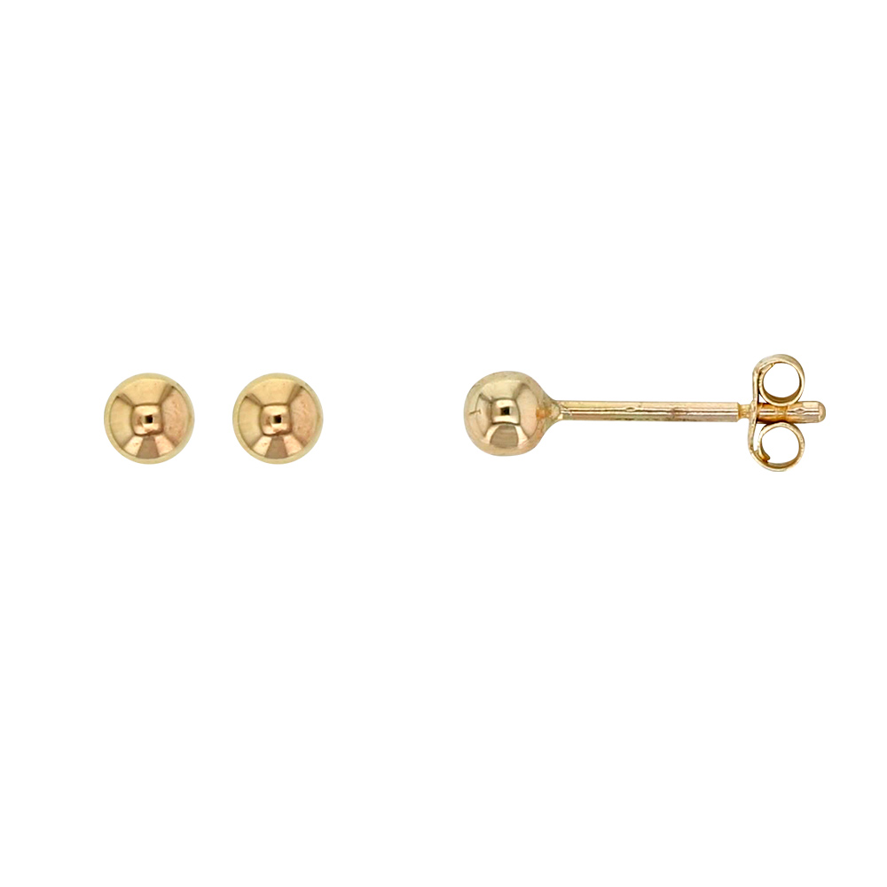 Boucles d'oreilles boules en Or 750/1000 (303041)