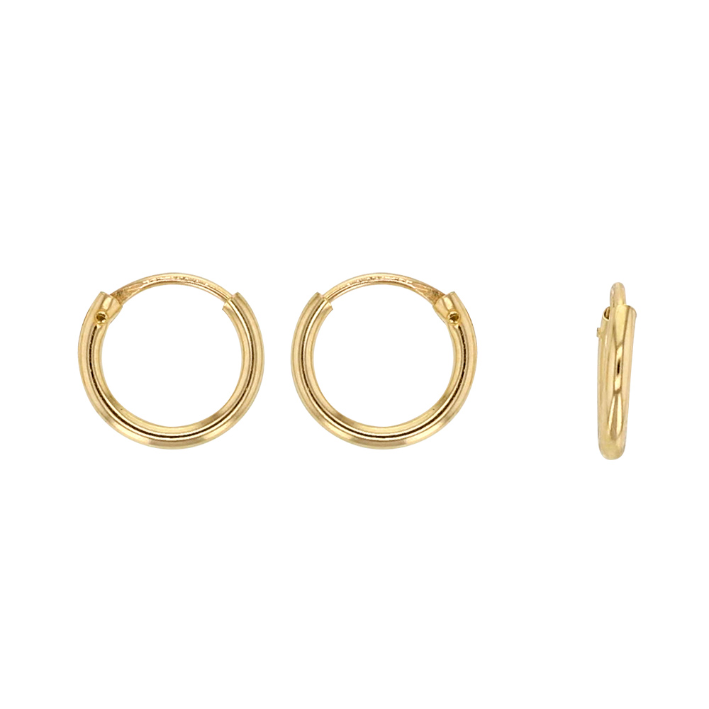 Boucles d'oreilles créoles en Or 750/1000 - 10mm (303013)