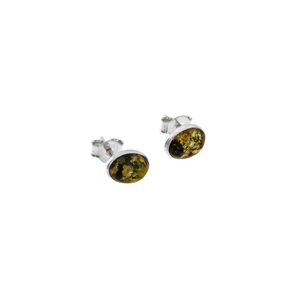 Boucles d'oreilles argent 925/1000e ambre