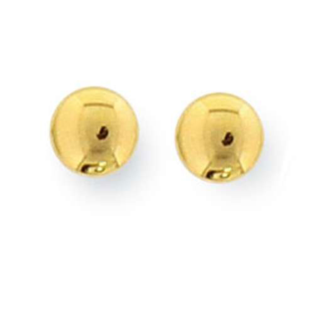Boucles d'oreilles plaqué or bouton  - (102012)