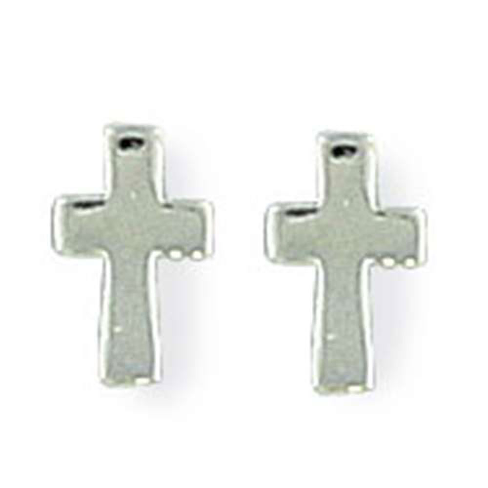 Boucles d'oreilles argent 925/1000e croix (0,50 g) - (101774)