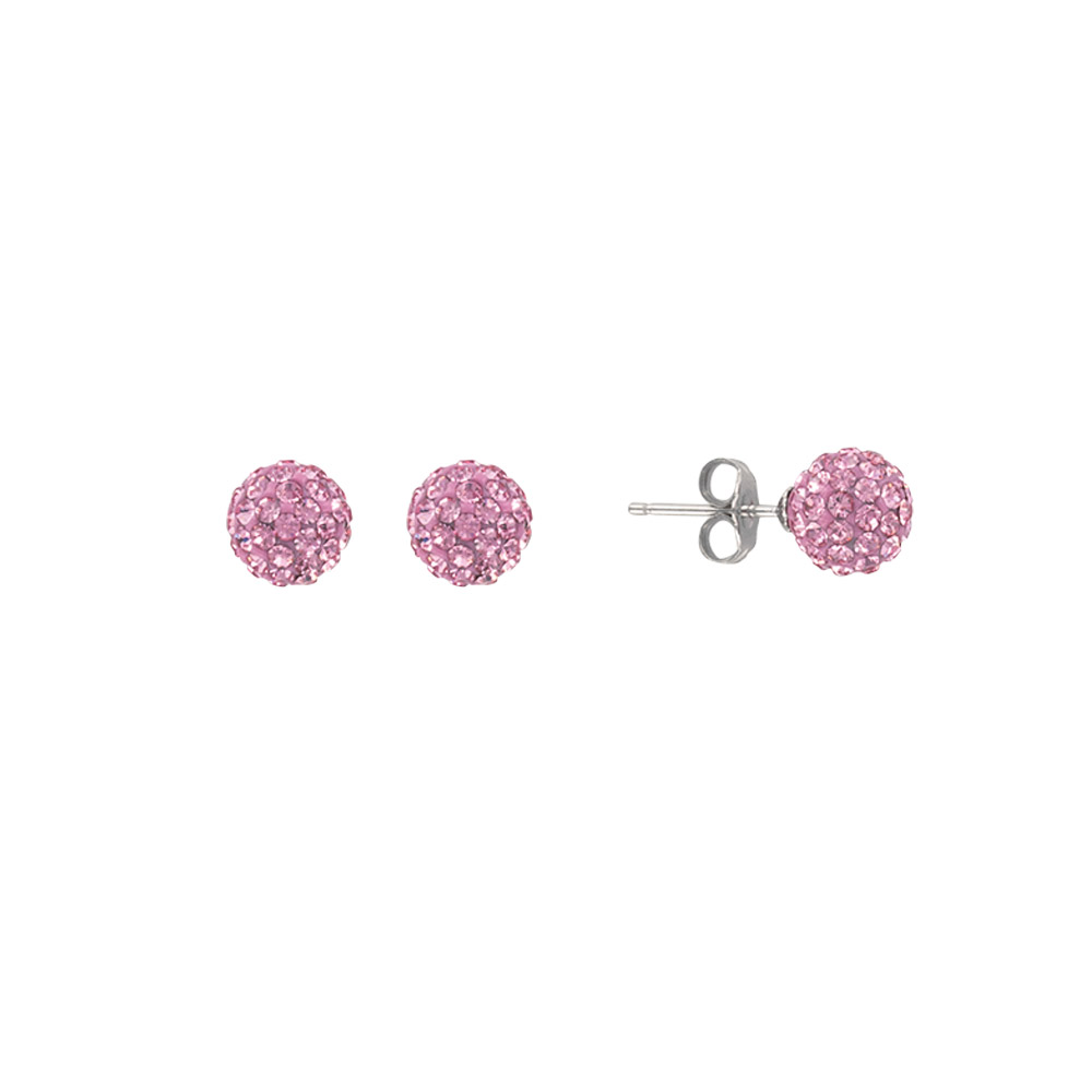 Boucles d'oreilles argent rhodié 925/1000e - Roses
