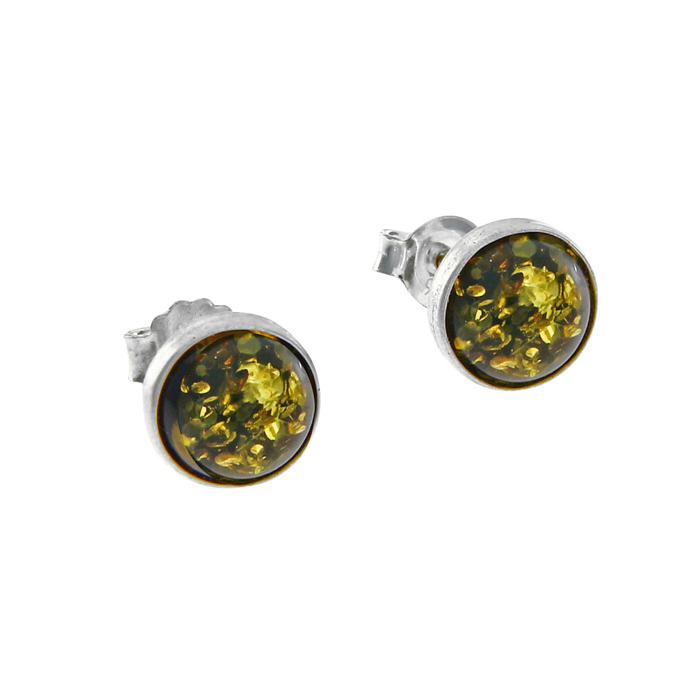 Boucles d'oreilles 925/1000e et ambre