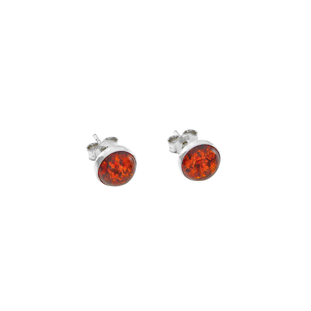 Boucles d'oreilles 925/1000e et ambre