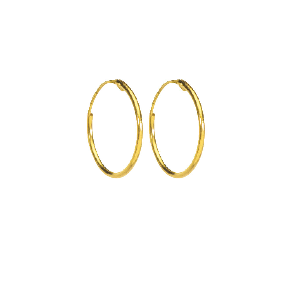 Boucles d'oreilles créoles en or 750/1000e - 12 mm