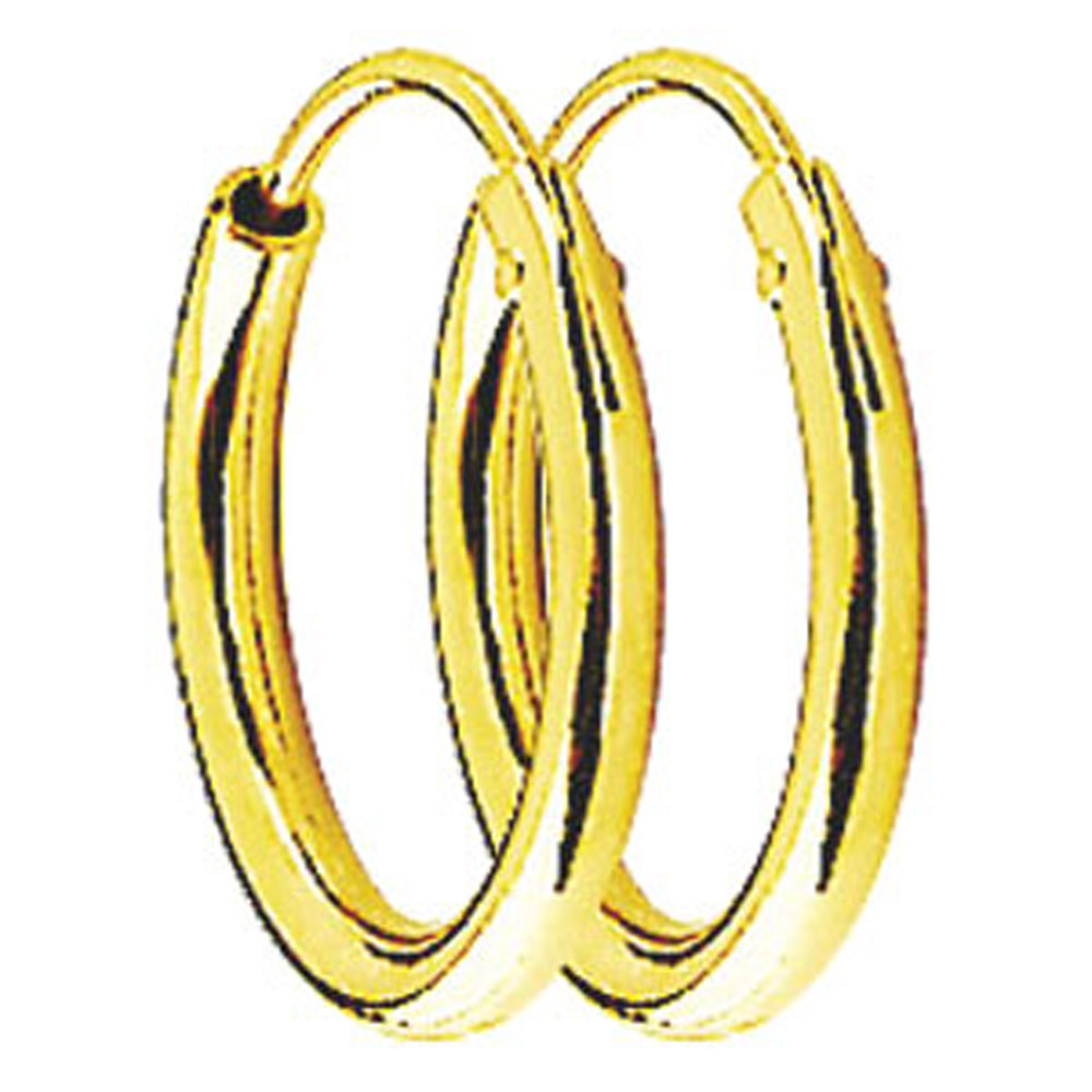 Boucles d'oreilles plaqué or (16 mm)