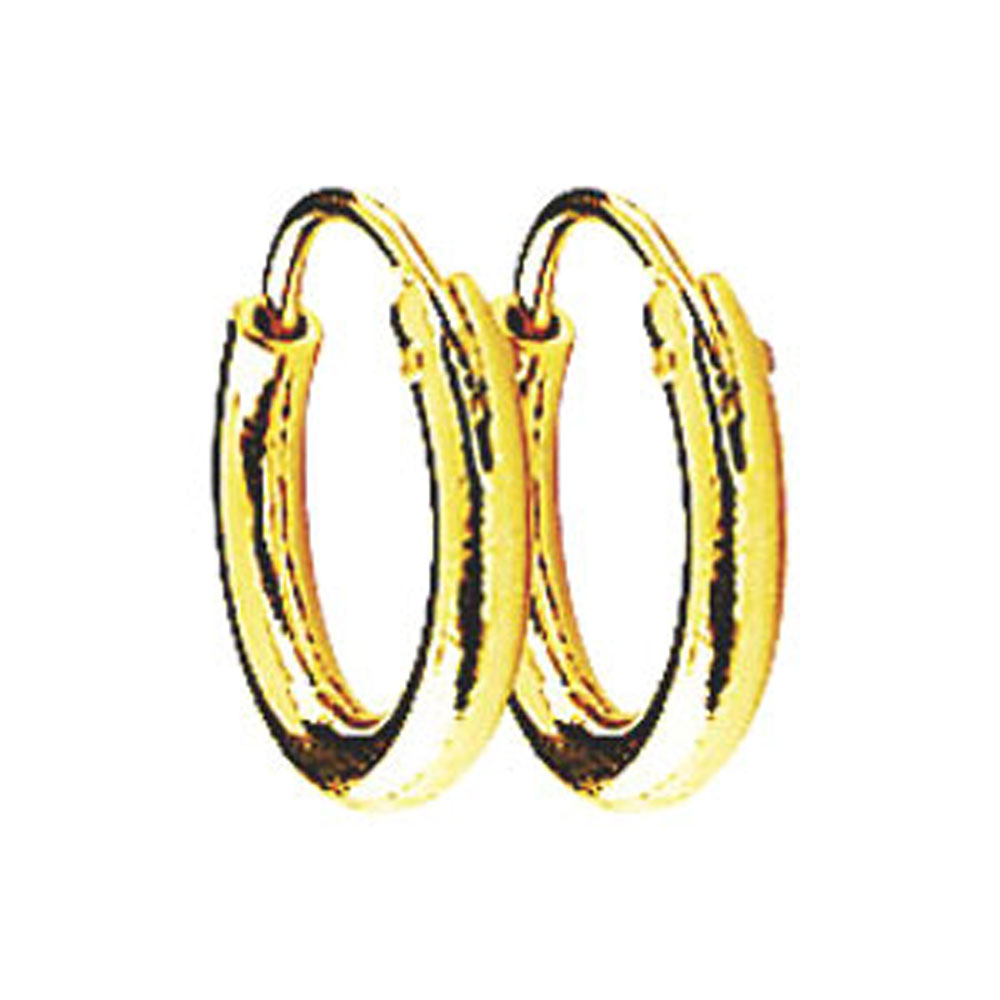 Boucles d'oreilles plaqué or (12 mm)