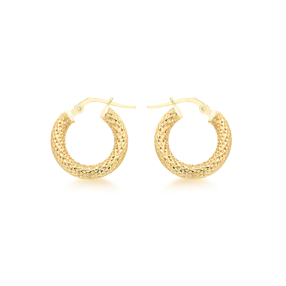 Boucle d'oreilles créoles or jaune 375/1000e (16 mm)