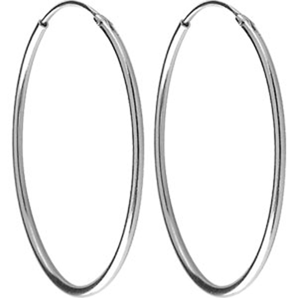 Boucles d'oreilles créoles argent 925/1000e (40 mm)