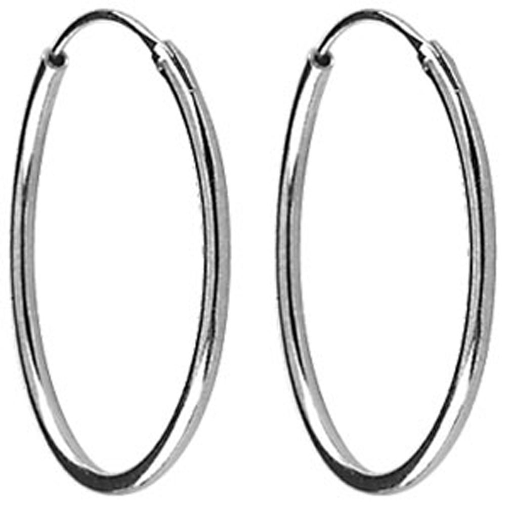 Boucles d'oreilles créoles argent 925/1000e (25 mm)