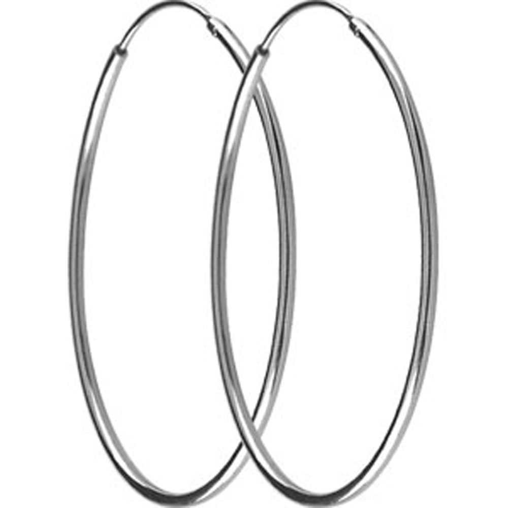 Boucles d'oreilles créoles argent 925/1000e (45 mm)