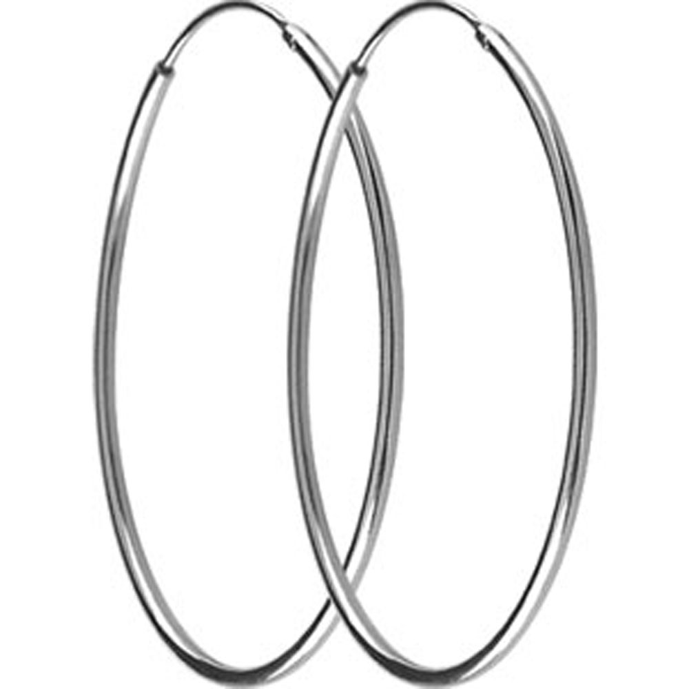 Boucles d'oreilles créoles argent 925/1000e (30 mm)