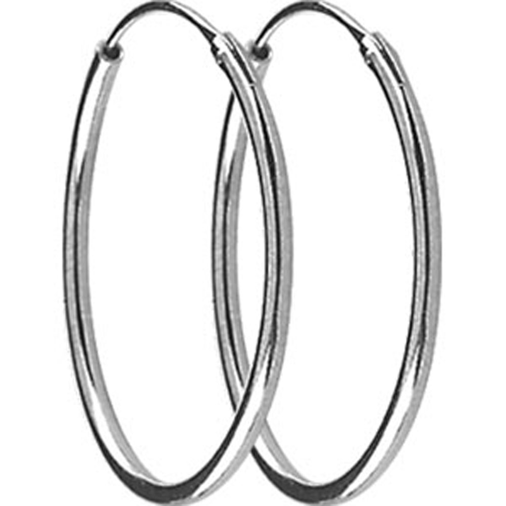 Boucles d'oreilles créoles argent 925/1000e (14 mm)