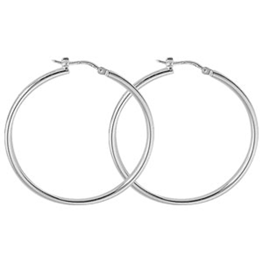 Boucles d'oreilles créoles argent 925/1000e (30 mm)