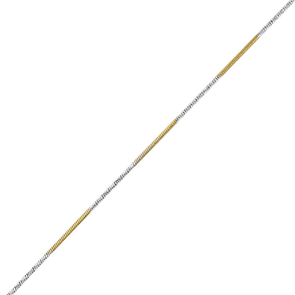 Chaîne maille serpent argent 925/1000 et argent doré - 110 cm (3170238)