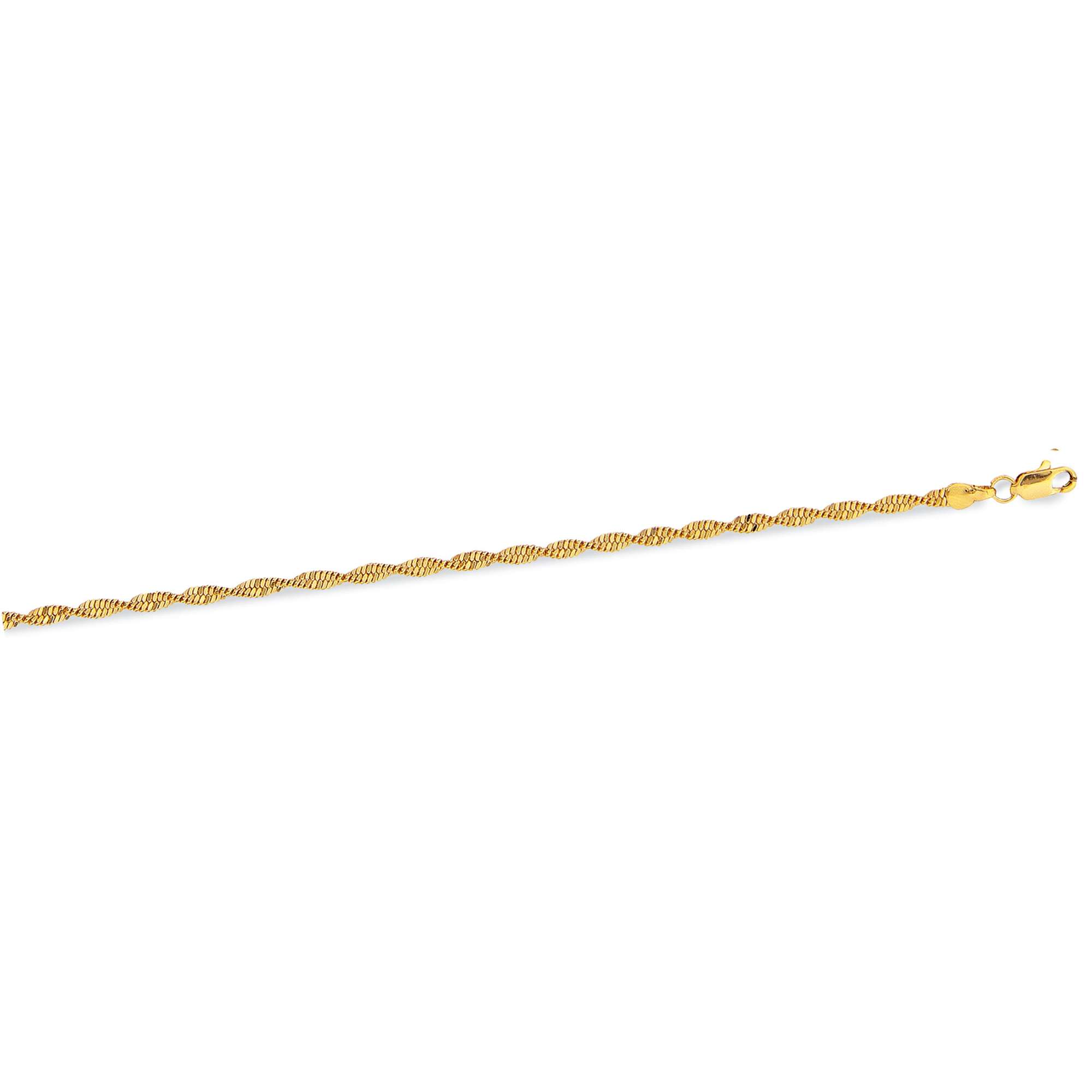 Chaine plaqué or torsadé (60 cm) 
