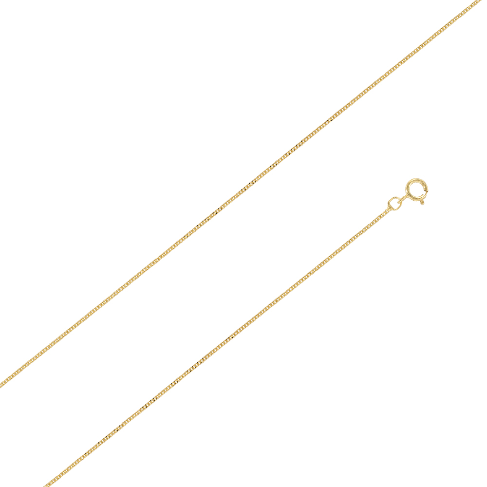 Chaîne or jaune 375/1000e - Maille gourmette (50 cm)