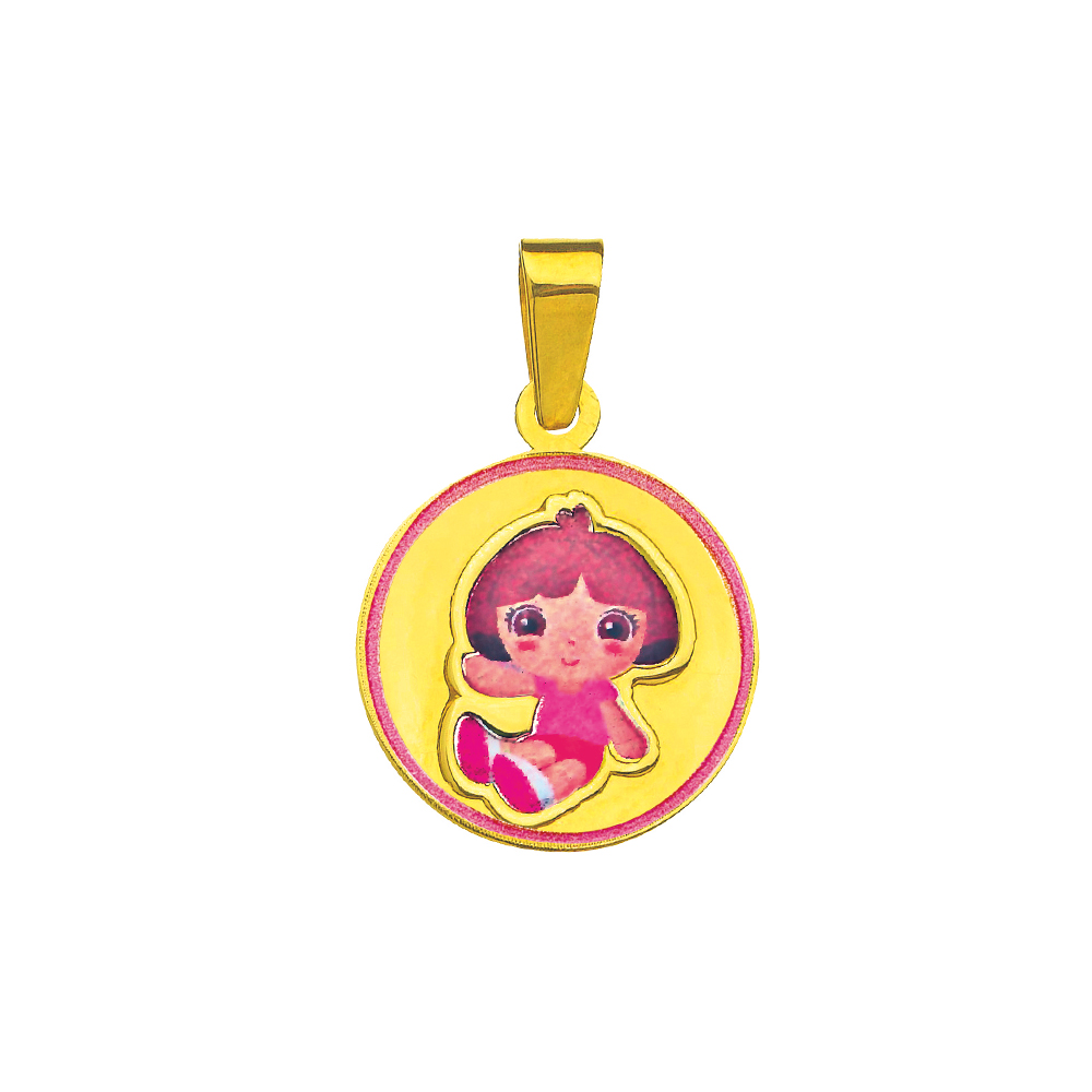 Pendentif 'Dora Bébé' en or 375/1000e - Rose - Enfant