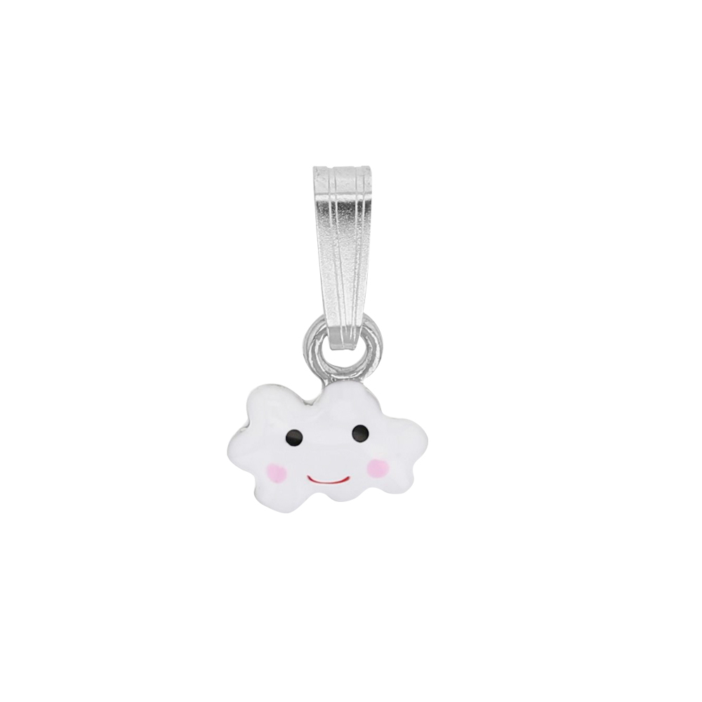 Pendentif argent rhodié en forme de nuage (31610453)