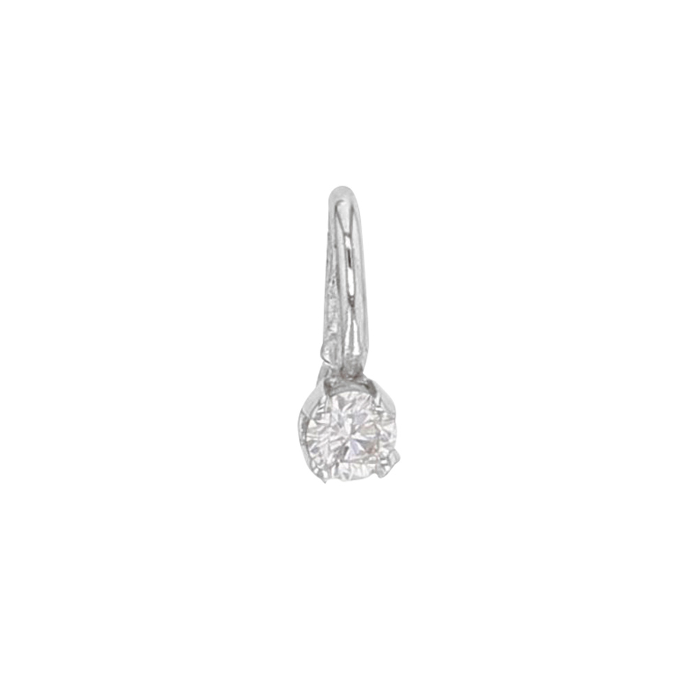 Pendentif diamant serti griffes 0.04ct en Or blanc 750/1000 (306068BL)