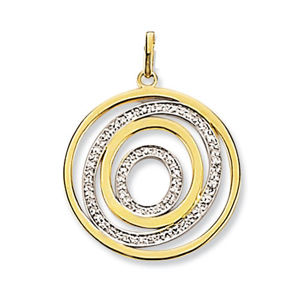 Pendentif or jaune 750/1000e  et diamant (0,29 carat)