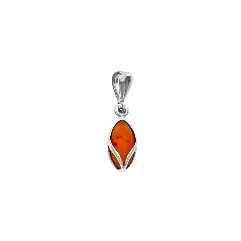 Pendentif argent 925/1000e ambre