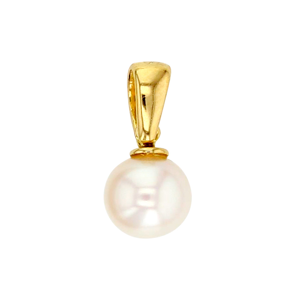 Pendentif en Or 750/1000 avec perle d'eau douce 6 à 6,5mm (306011)