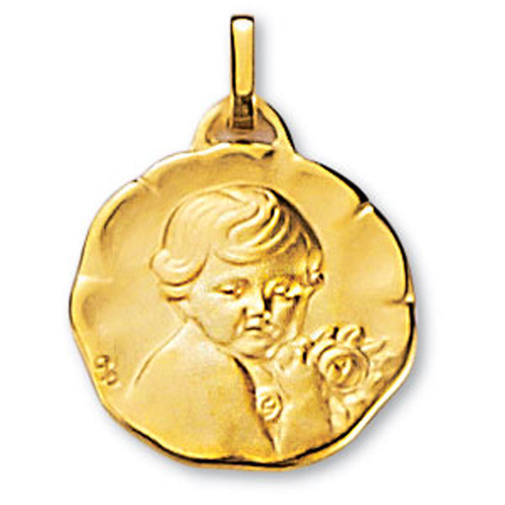 Médaille or jaune 750/1000e - Enfant