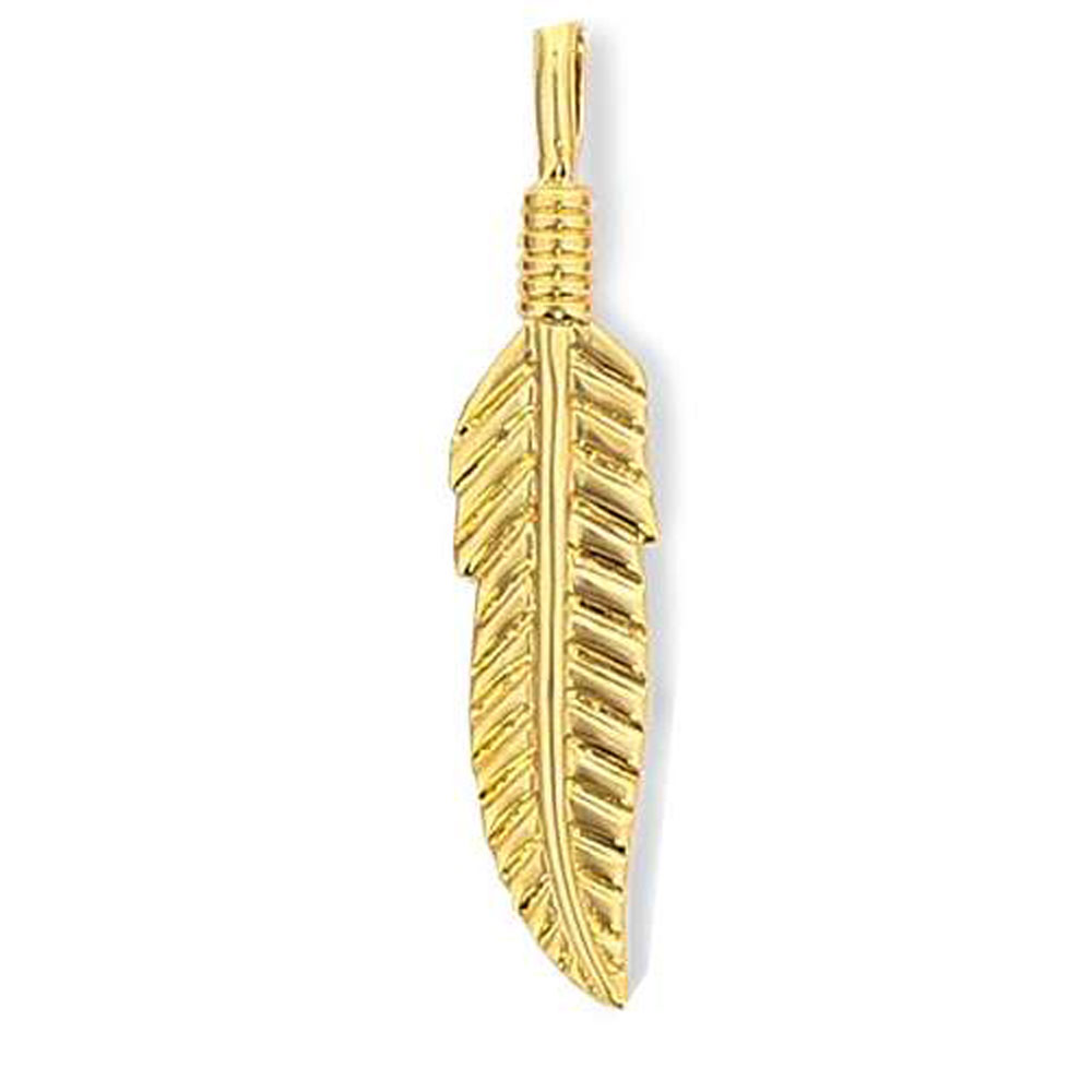 Pendentif plaqué or plume  - (302041)