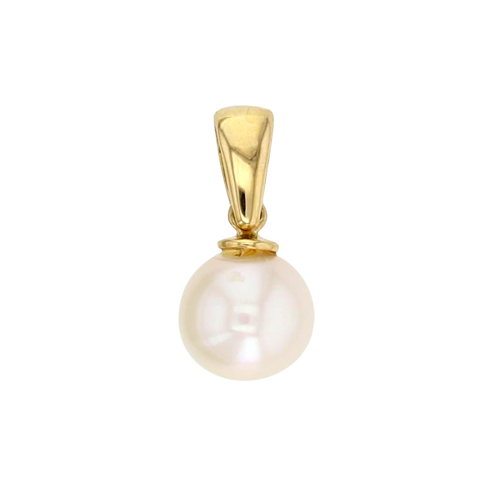 Pendentif en Or 375/1000 avec perle d'eau douce 6 mm (396210)